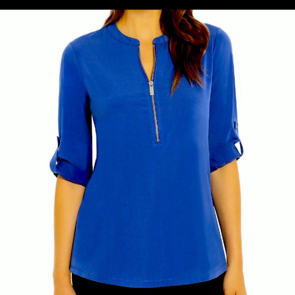 Company Ellen Tracy Blue Shirt Size Small